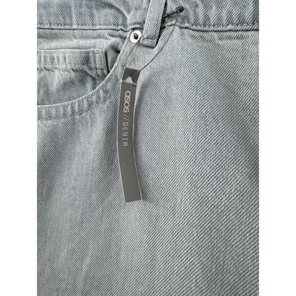 ASOS Denim Light Wash Wide-Leg Jeans With Button Fly UK 36/32 NWT - Picture 3 of 8